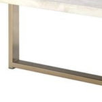 43inches X 26inches X 18inches Chrome And White Metal Tube Coffee Table