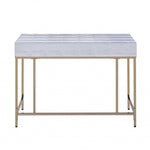 43inches X 19inches X 32inches Champagne And  Silver Metal Tube Desk