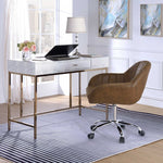 43inches X 19inches X 32inches Champagne And  Silver Metal Tube Desk