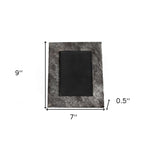 7" x 9" Black  Cowhide   4" x 6" Picture Frame