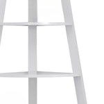 White Bookcase Corner Accent Shelf
