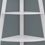 White Bookcase Corner Accent Shelf