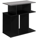 11.75inches x 23.75inches x 23.75inches Black Grey Particle Board Laminate  Accent Table
