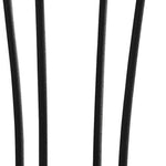 12inches x 12inches x 28.5inches Black Clear Metal Tempered Glass Accent Table