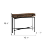 32.5inches Particle Board Accent Table with Black Legs