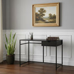 20inches x 42.25inches x 30inches Black Mdf Metal  Computer Desk