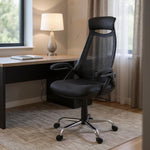 23.75inches x 28inches x 93.75inches Black Foam Metal  Office Chair With A High Back
