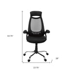 23.75inches x 28inches x 93.75inches Black Foam Metal  Office Chair With A High Back