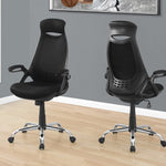 23.75inches x 28inches x 93.75inches Black Foam Metal  Office Chair With A High Back