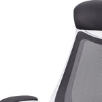 23.75inches x 28inches x 93.75inches White Grey Foam  Office Chair With A High Back