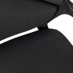 24.5" x 25" x 95.5" Black Brown Foam MetalLeather Look  Office Chair