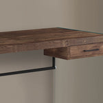 23.75inches x 48inches x 30inches Brown Black Clear Particle Board  Computer Desk