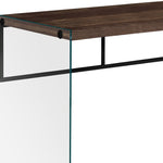 23.75inches x 48inches x 30inches Brown Black Clear Particle Board  Computer Desk