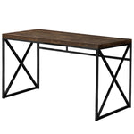 Brown Black Particle Board Metal  Computer Desk