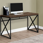 Brown Black Particle Board Metal  Computer Desk