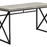 23.75inches x 47.25inches x 29.75inches Grey Black Particle Board Metal  Computer Desk