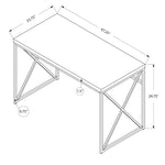 23.75inches x 47.25inches x 29.75inches Grey Black Particle Board Metal  Computer Desk