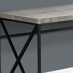 23.75inches x 47.25inches x 29.75inches Grey Black Particle Board Metal  Computer Desk