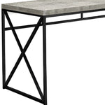 23.75inches x 47.25inches x 29.75inches Grey Black Particle Board Metal  Computer Desk