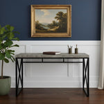 23.75inches x 47.25inches x 29.75inches Grey Black Particle Board Metal  Computer Desk