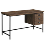 23.75inches x 55.25inches x 30inches Brown Black Particle Board Hollow Core Metal  Computer Desk