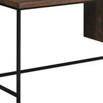 23.75inches x 55.25inches x 30inches Brown Black Particle Board Hollow Core Metal  Computer Desk
