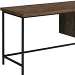 23.75inches x 55.25inches x 30inches Brown Black Particle Board Hollow Core Metal  Computer Desk