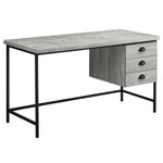 23.75inches x 55.25inches x 30inches Brown Black Particle Board Hollow Core Metal  Computer Desk