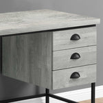 23.75inches x 55.25inches x 30inches Brown Black Particle Board Hollow Core Metal  Computer Desk