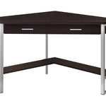 42inches x 42inches x 30inches Dark Taupe  Silver  Particle Board  Hollow Core  Metal   Computer Desk