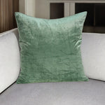 20inches x 7inches x 20inches Transitional Green Solid Pillow Cover With Poly Insert