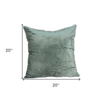 20inches x 7inches x 20inches Transitional Sea Foam Solid Pillow Cover With Poly Insert