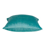 22inches x 7inches x 22inches Transitional Aqua Solid Pillow Cover With Poly Insert