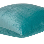 22inches x 7inches x 22inches Transitional Aqua Solid Pillow Cover With Poly Insert