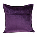 20inches x 7inches x 20inches Transitional Purple Solid Quilted Pillow Cover With Poly Insert