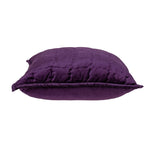 20inches x 7inches x 20inches Transitional Purple Solid Quilted Pillow Cover With Poly Insert