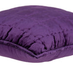 20inches x 7inches x 20inches Transitional Purple Solid Quilted Pillow Cover With Poly Insert