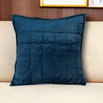 20inches x 7inches x 20inches Transitional Navy Blue Quilted Pillow Cover With Poly Insert