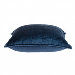 20inches x 7inches x 20inches Transitional Navy Blue Quilted Pillow Cover With Poly Insert