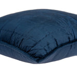 20inches x 7inches x 20inches Transitional Navy Blue Quilted Pillow Cover With Poly Insert