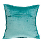 20inches x 7inches x 20inches Transitional Aqua Solid Quilted Pillow Cover With Poly Insert