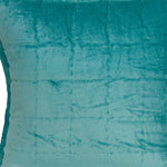 20inches x 7inches x 20inches Transitional Aqua Solid Quilted Pillow Cover With Poly Insert