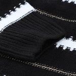 Apricot V Neck Stripes Colorblock Button Cardigan