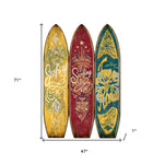 47 x 1 x 71 Multicolor Wood Endless Summer  Screen