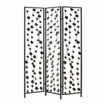48 x 1 x 71 Gray And Bronze Metal Falling Blooms  Screen