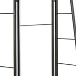 Contemporary Metal Coatrack Three Panel Room Divider Screen