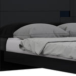 79inchesinches X 80inchesinches  X 43inchesinches Modern Eastern King Black High Gloss Bed