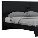79inchesinches X 80inchesinches  X 43inchesinches Modern Eastern King Black High Gloss Bed