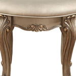 19inches X 19inches X 18inches Champagne Faux Leather Vanity Stool