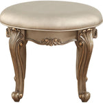 19inches X 19inches X 18inches Champagne Faux Leather Vanity Stool